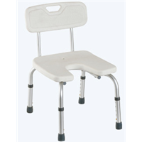 Height Adjustable Perineal Shower Bench (with Back)