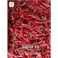 Super-10 Super Spicy Guntur Dry Hot-Red Chillies from Cp Chillies Traders