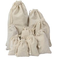 Cotton Drawstring Muslim Bag, Coffee Bean Bag, Tea Packing Bag