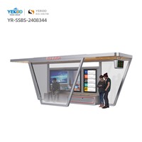 Street Smart Bus Shelter Outdoor Bus Stop with Solar Panels