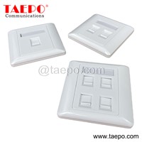 Sample Free 86x86mm AP Style 1 2 Port 4 Port RJ45 Wall Network Face Plate from China Factory TAEPO