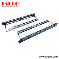 19 Inch 1U 48 Port Blank Patch Panel for UTP Keystone Jack from China Factory TAEPO