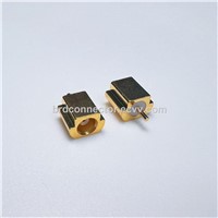 BRD 0986 High Frequency MCX Female Jack RF Coaxial Connectors with Brass Body Phosphor Copper Contact Pin & PTFE