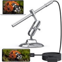 USB Digital Microscope, Teslong Ms100 10X to 200X Magnification Camera with Stand, Portable Electronic Microscope
