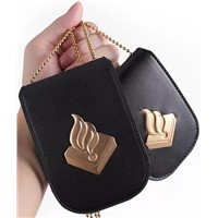 Leather Badge Holder Wallet, Neck Wallet, Police Badge Holder Wallet & Badge Cases
