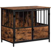 Wooden Dog Crate Kennels Decorative Mesh Pet Crate End Table for Dog