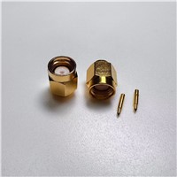Straight Male SMA-JB3 RF Coaxial Connectors Screw Coupling with Brass Body & Beryllium Copper/Phosphor Copper Pin