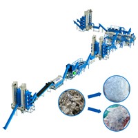 500-6000kg/h PET Bottle Food Safe Plastic Recycling Equipment In Plant