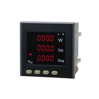 3P Basic Voltage Frequency Current Meter Amp Panel Meter for Electrical Panel Cabinets