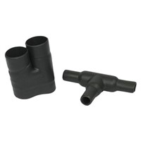 TE Connectivity T Joint Cable Boot Black, Elastomer, 20mm