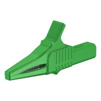 Staubli Crocodile Clip, Brass Contact, 32A, Green