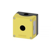 Siemens Yellow Metal SIRIUS ACT Push Button Enclosure - 1 Hole 22.3mm Diameter