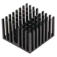 Heatsink, Universal Square Alu, 20.3K/W, 27 x 27 x 18mm, Adhesive Foil