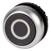Eaton Flush Black Push Button - Momentary, M22 Series, 23mm Cutout