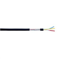 CAE Groupe 3 Core Screened Black Instrument Cable, 250 V, 4  4.4mm od Flame Retardant, Self-extinguishing, 0.22