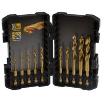 10pc Impact TITANIUM Drill Bit Set