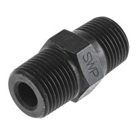 Hi-Force Straight Nipple Fitting HF17, Connector A NPT 3/8-18 Male, Connector B NPT 3/8-18 Male