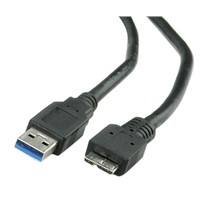 Roline Male USB A to Male Micro USB B USB Cable, 0.8m