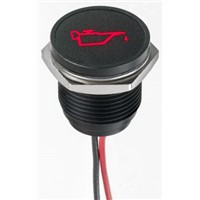 Apem Red Indicator, Lead Wires Termination, 12 V dc, 16mm Mounting Hole Size, IP67