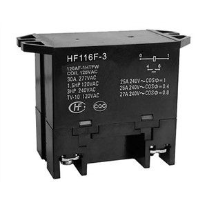 Hongfa Europe GMBH Flange Mount Non-Latching Relay - SPNO, 120V ac Coil, 30A Switching Current Single Pole