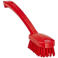 Vikan Red 22mm Polyester Medium Scrub Brush for Cutting Boards, Pots, Small Surface Areas, Tables