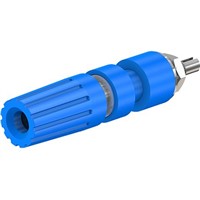 Staubli 35A, Blue Binding Post With Brass Contacts and Nickel Plated - 4mm Hole Diameter