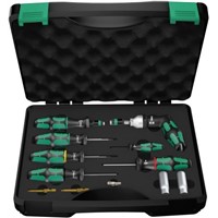 Wera Interchangeable External Hex, Round, Spanner, Square Socket, Torx Screwdriver Set 12 Piece