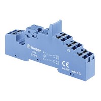 Finder Relay Socket, DIN Rail for use with 46.52 Relay