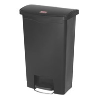 Rubbermaid Commercial Products Slim Jim 50L Black Pedal PE Waste Bin