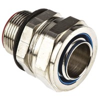 Adaptaflex M25 Swivel Cable Conduit Fitting, Silver 25mm nominal size