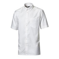 Dickies White Men's Cotton Short Sleeved Shirt, UK- 18, EUR- 45
