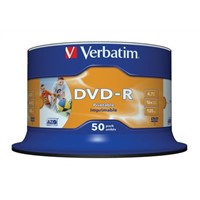 Verbatim Blank DVD 4.7 GB 16X DVD-R, 50 Pack