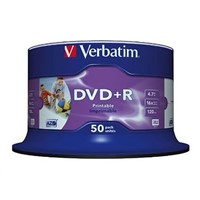 Verbatim Blank DVD 4.7 GB 16X DVD+R, 50 Pack