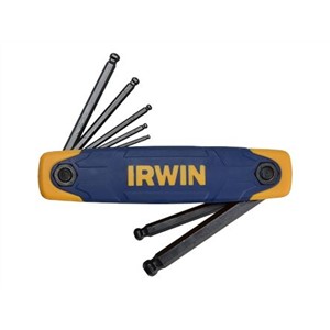 Irwin 7 piece Folding Hex Key Set Vanadium Steel