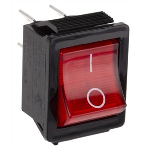 Arcolectric Illuminated Double Pole Single Throw (DPST), On-Off Rocker Switch Panel Mount