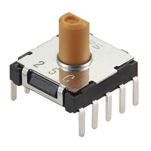 Alps Alpine, 9 Position SP9T Rotary Switch, 100 mA, PC Pin
