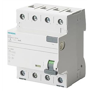 Siemens 4P 80 A Instantaneous RCD Switch, Trip Sensitivity 30mA