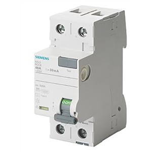 Siemens 2P 25 A Instantaneous RCD Switch, Trip Sensitivity 30mA