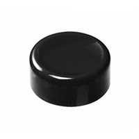 Black Push Button Cap, for use with MB20 Series, SCB Series, WB Series, Screw-On Cap