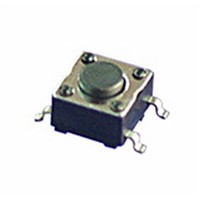 Black Flat Button Tactile Switch, Single Pole Single Throw (SPST) 125 mA 0.8mm Surface Mount
