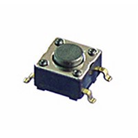 Black Flat Button Tactile Switch, Single Pole Single Throw (SPST) 100 mA 0.8mm Surface Mount