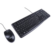 Logitech Keyboard and Mouse Set Wired AZERTY Black