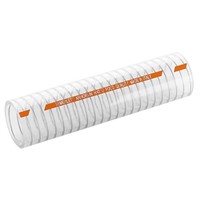 Merlett Plastics PVC Hose, Clear, 61mm External Diameter, 5m Long, Reinforced, 125mm Bend Radius, Liquid Food