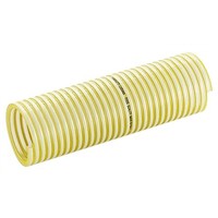 Merlett Plastics PVC Hose, Yellow, 26.2mm External Diameter, 10m Long, Reinforced, 75mm Bend Radius, Liquid Food