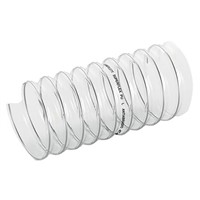 Merlett Plastics PUR 10m Long Clear Flexible Ducting Reinforced, 12mm Bend Radius