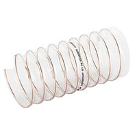 Merlett Plastics PUR 5m Long Clear Flexible Ducting Reinforced, 12mm Bend Radius