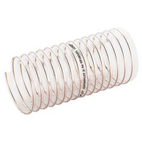 Merlett Plastics PUR 10m Long Clear Flexible Ducting Reinforced, 38mm Bend Radius