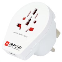 SKROSS World to UK Travel Adapter, Rated At 13A