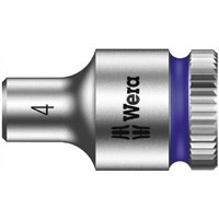 Wera 003501 4mm Hex Socket With 1/4 in Drive , Length 23 mm