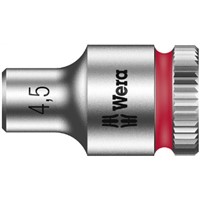 Wera 003502 4.5mm Hex Socket With 1/4 in Drive , Length 23 mm